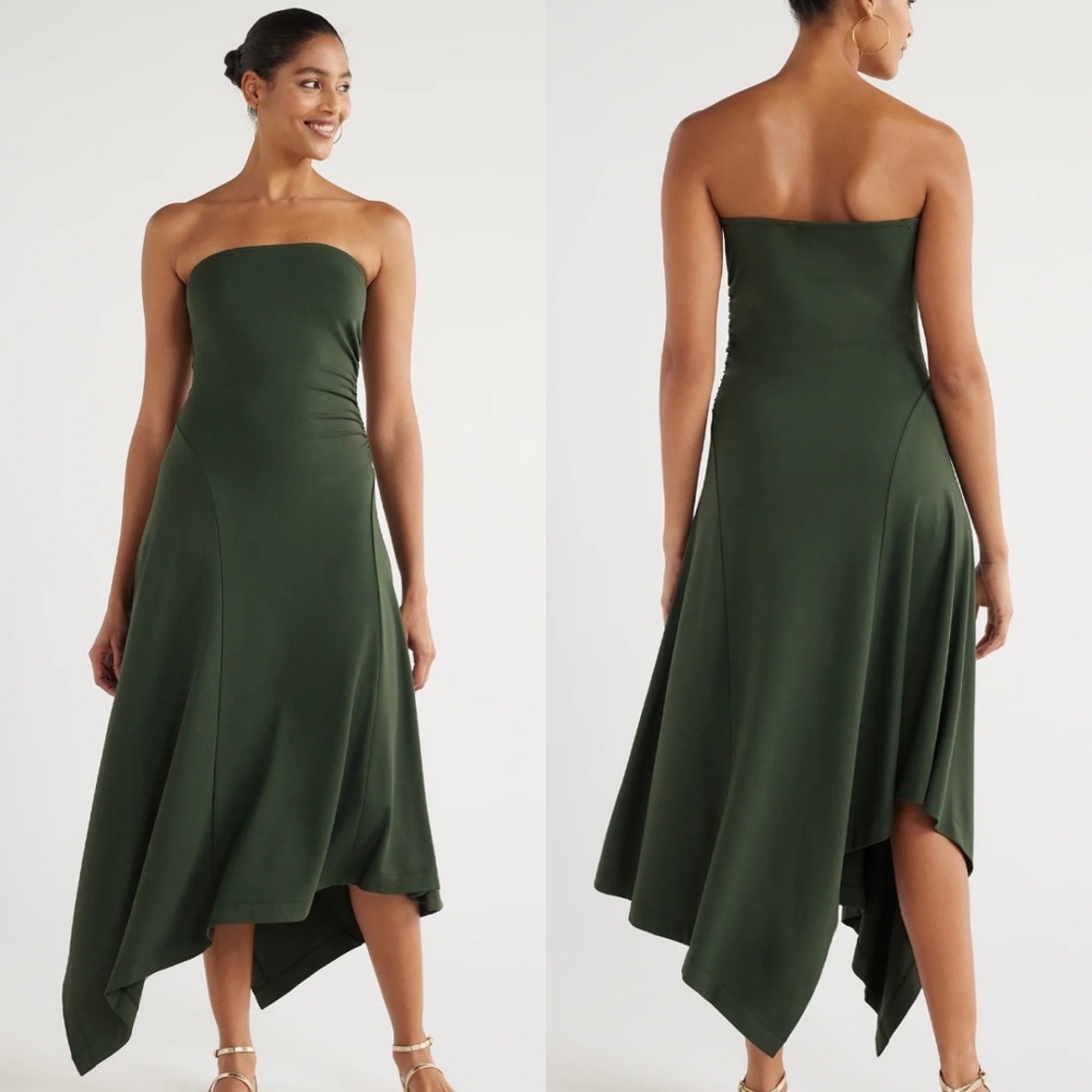 NWT Scoop Women’s Asymmetrical Tube Dress.  Black. Size Medium